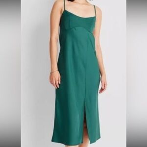 Elegant Green Spaghetti Strap Dress by A New Day